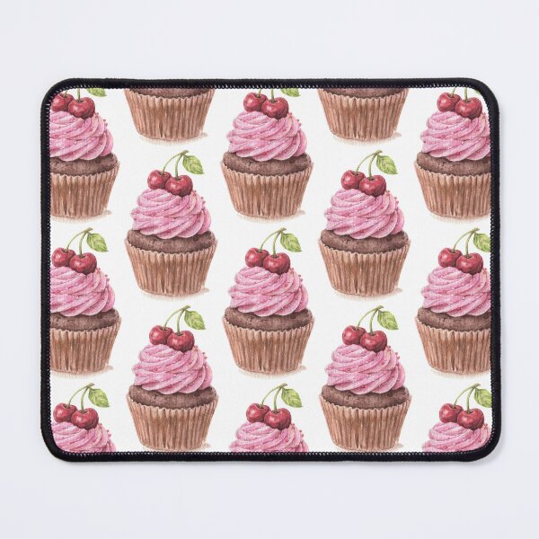 Item preview, Cherry Cupcake Pink Cream Cute Dessert Aesthetic Art designed and sold by AlisaArtDecor.