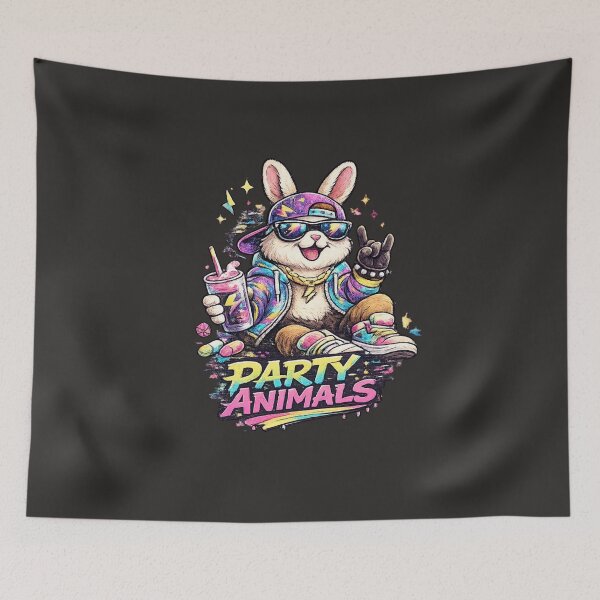 Item preview, 90s Retro Party Bunny Vibes designed and sold by Nika Art Studio.