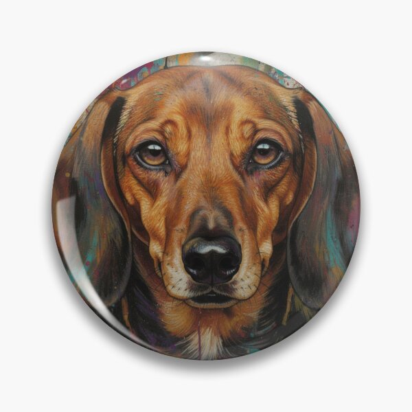 Item preview, Dachshund Dog Portrait - Vibrant Street Art Style Digital Artwork  designed and sold by Stick-Shop9.
