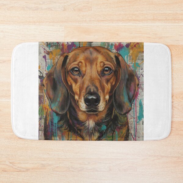 Item preview, Dachshund Dog Portrait - Vibrant Street Art Style Digital Artwork  designed and sold by Stick-Shop9.