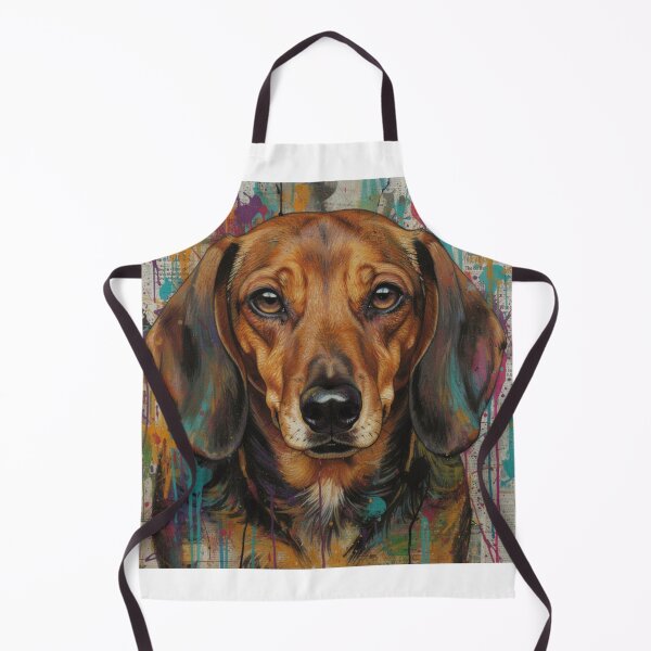 Item preview, Dachshund Dog Portrait - Vibrant Street Art Style Digital Artwork  designed and sold by Stick-Shop9.