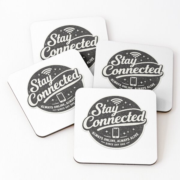 Item preview, Stay Connected Vintage Typography Sticker – Always Online Always Alive Design designed and sold by IconicDesignsXd.