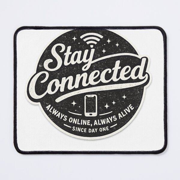 Item preview, Stay Connected Vintage Typography Sticker – Always Online Always Alive Design designed and sold by IconicDesignsXd.