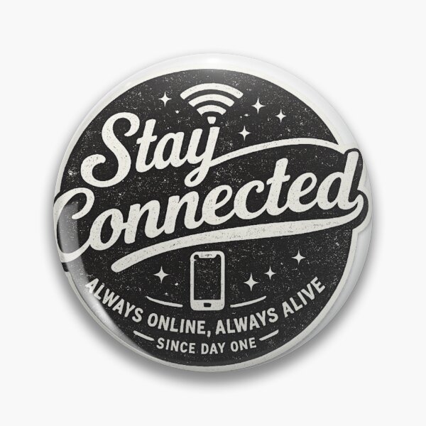 Item preview, Stay Connected Vintage Typography Sticker – Always Online Always Alive Design designed and sold by IconicDesignsXd.