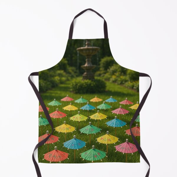 Item preview, Colorful Paper Umbrellas in Garden – Playful Miniature Landscape designed and sold by Swedeprep.