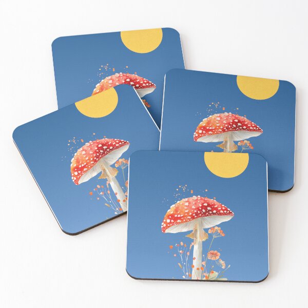 Item preview, Red Fly Agaric Mushroom Botanical Art Print – Magical Toadstool Wall Art | Redbubble designed and sold by PetaleetPalette.