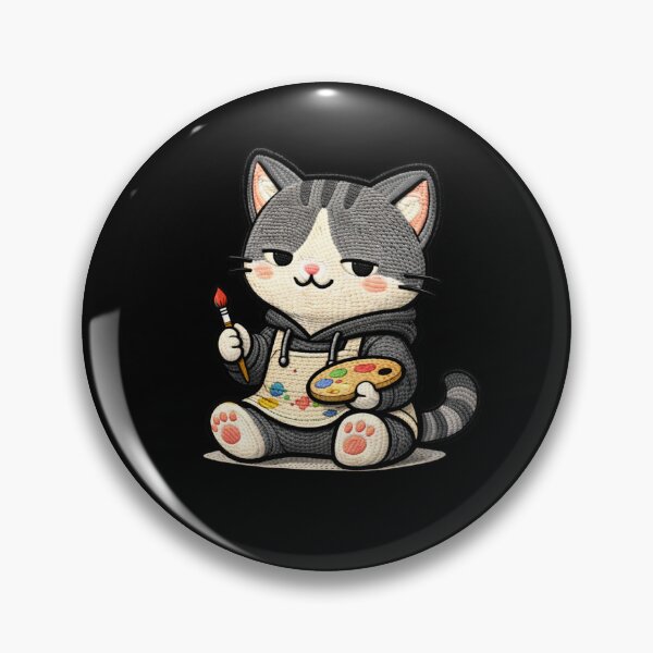 Item preview, Artist Cat Creative Aesthetic | Painter Kawaii Animal Embroidery Style designed and sold by ColorSplash123.