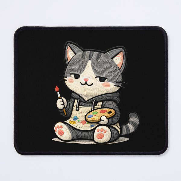 Item preview, Artist Cat Creative Aesthetic | Painter Kawaii Animal Embroidery Style designed and sold by ColorSplash123.