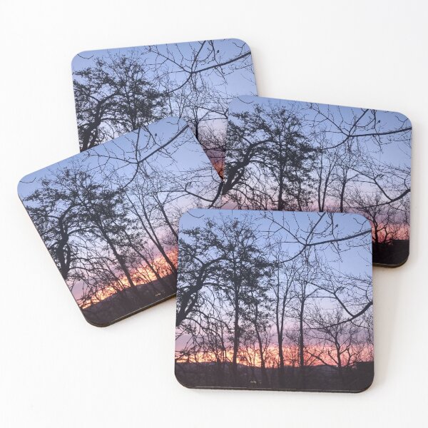 Item preview, Sunset Through Tree Branches  Warm Nature Light Photography designed and sold by AndaBast.