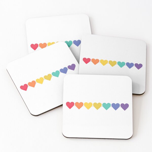 Item preview, Rainbow hearts designed and sold by uunaa.