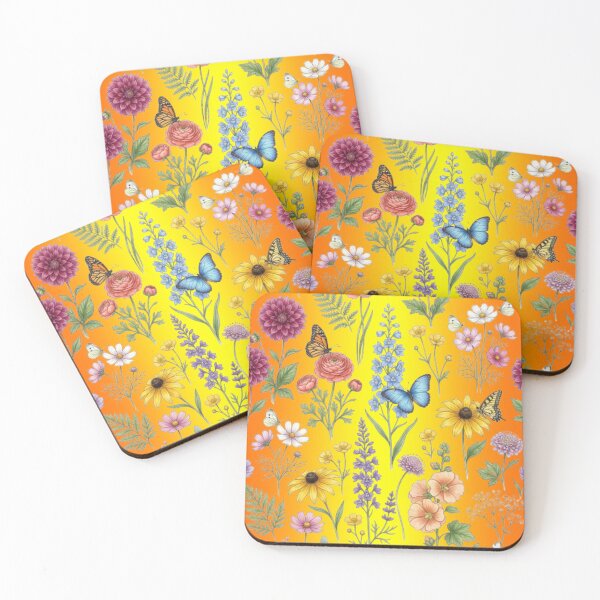 Item preview, Bold Sunset Gradient Botanical Pattern designed and sold by BLUESKY11a.