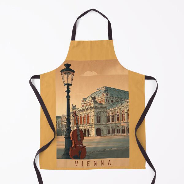 Item preview, Vienna Vintage Travel Poster – State Opera & Violin Art Deco Print designed and sold by BestVarieties.