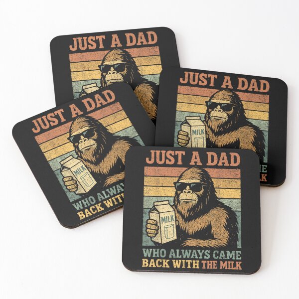 Item preview, Just A Dad Who Always Came Back With The Milk Bigfoot Retro designed and sold by CiranoSkasnot.