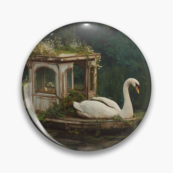 Item preview, Abandoned Swan Boat – Overgrown Garden Dreamscape designed and sold by Swedeprep.