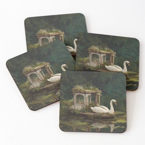 Item preview, Abandoned Swan Boat – Overgrown Garden Dreamscape designed and sold by Swedeprep.