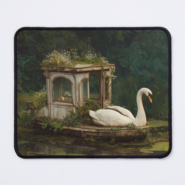 Item preview, Abandoned Swan Boat – Overgrown Garden Dreamscape designed and sold by Swedeprep.