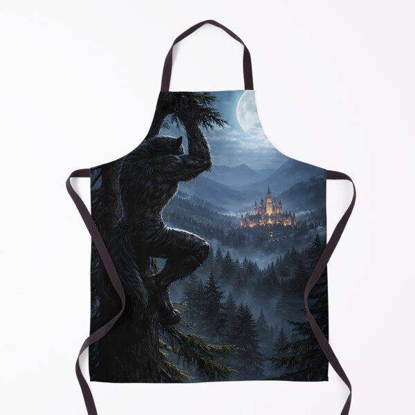 Item preview, Werewolf Moon Night Fantasy Castle Dark Art designed and sold by KnitOfShadoF.