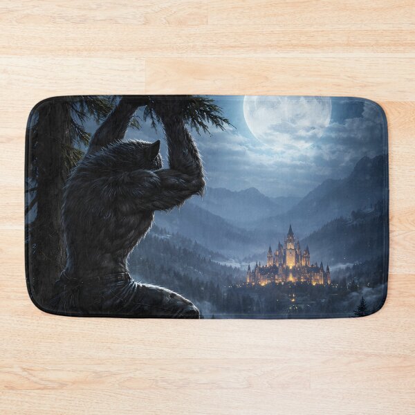 Item preview, Werewolf Moon Night Fantasy Castle Dark Art designed and sold by KnitOfShadoF.