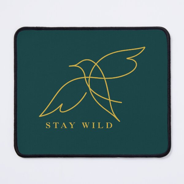 Item preview, Minimalist Gold Bird Stay Wild – Nature Line Art designed and sold by Slow Vibes Designs.