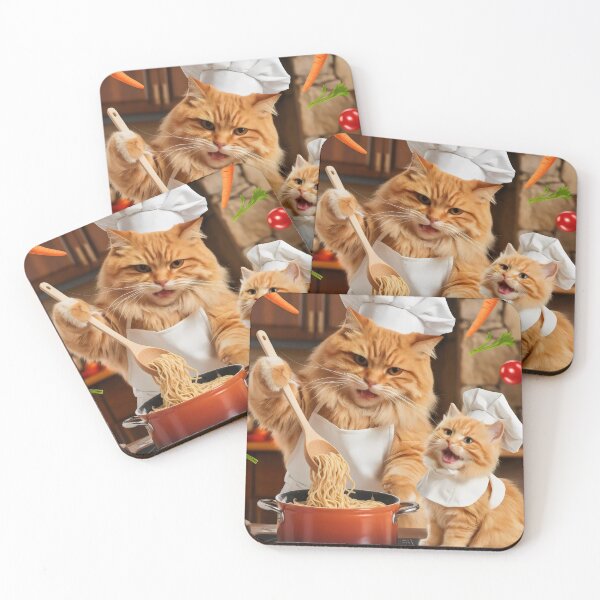 Item preview, Cats in the kitchen. designed and sold by MyHappyArtShop.