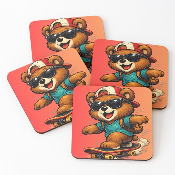 Item preview, Cute Bear On A Skateboard designed and sold by McThingummy.