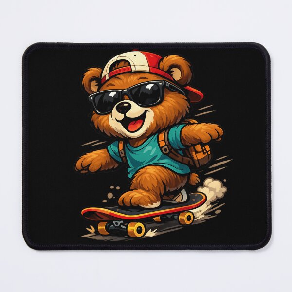 Item preview, Cute Bear On A Skateboard designed and sold by McThingummy.
