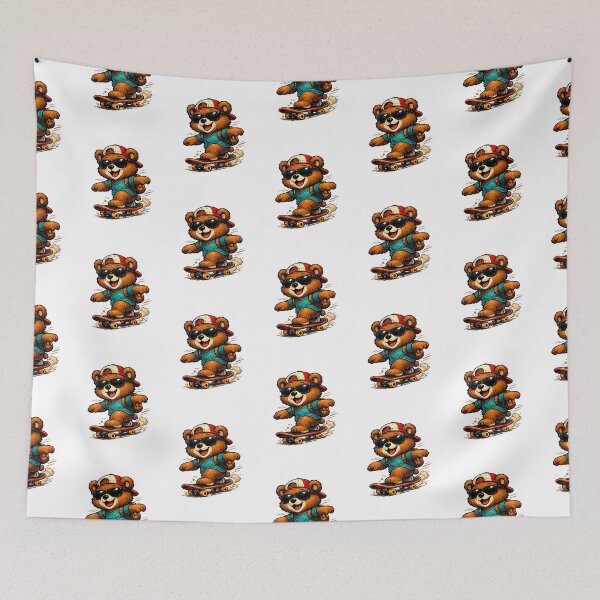 Item preview, Cute Bear On A Skateboard designed and sold by McThingummy.