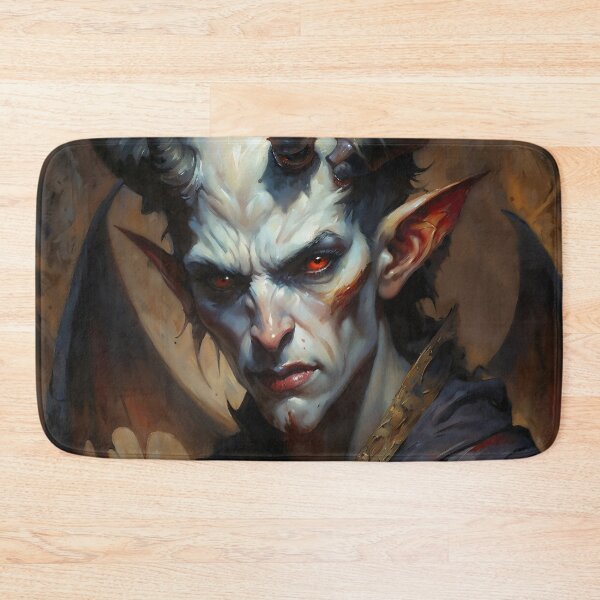 Item preview, Horned Devil Portrait with Bat Wings designed and sold by DarkHolyQueen.