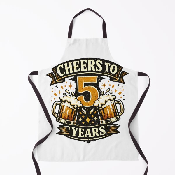 Item preview, Cheers to 5 Years – Funny 5th Birthday / Anniversary Celebration Design designed and sold by rushaib.