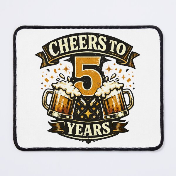 Item preview, Cheers to 5 Years – Funny 5th Birthday / Anniversary Celebration Design designed and sold by rushaib.