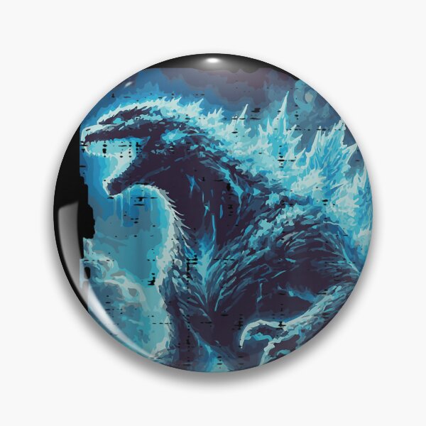 Item preview, Blue Glow Nuclear Monster King Atomic Breath Aesthetic Kaiju Retro Japanese Art designed and sold by KistanosMeka.