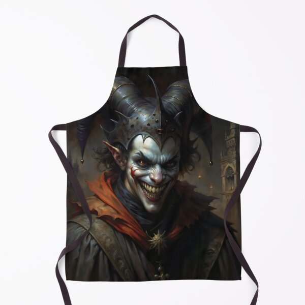 Item preview, Evil King’s Jester Portrait with Horned Cap designed and sold by DarkHolyQueen.