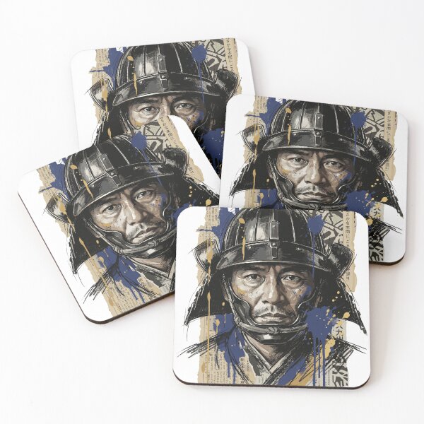 Item preview, Portrait of a Japanese Samurai Warrior with a Kabuto Helmet designed and sold by TaruHonu.