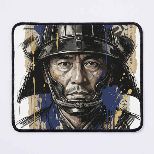Item preview, Portrait of a Japanese Samurai Warrior with a Kabuto Helmet designed and sold by TaruHonu.