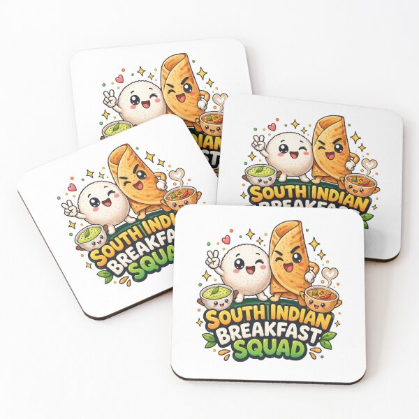 Item preview, South Indian Breakfast Squad– Cute Idli Dosa Cartoon Food Design | Indian Food Lover Graphic designed and sold by Globalcitytees.