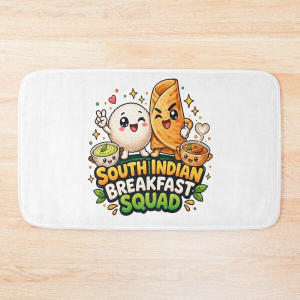 Item preview, South Indian Breakfast Squad– Cute Idli Dosa Cartoon Food Design | Indian Food Lover Graphic designed and sold by Globalcitytees.