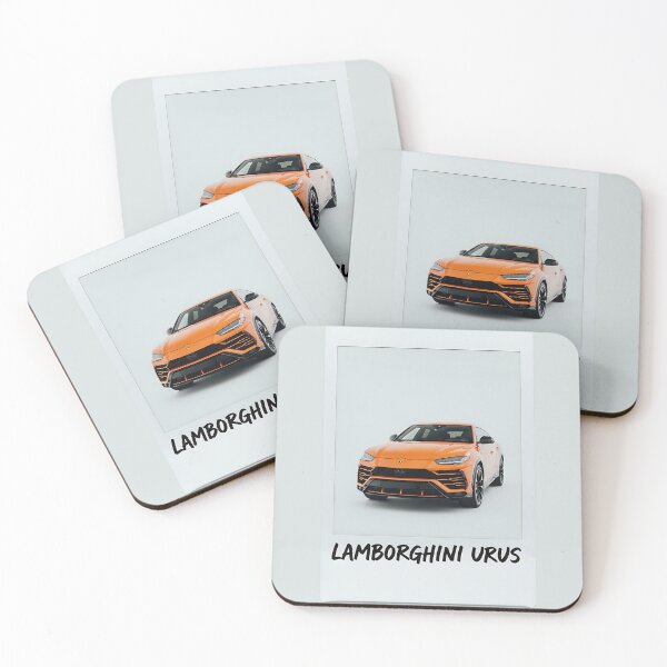 Item preview, Orange Lamborghini Urus Side View Vintage Style Super SUV Art designed and sold by Motorline44.