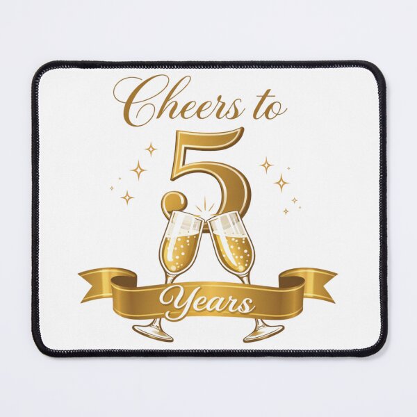 Item preview, Cheers to 5 Years – Funny 5th Birthday / Anniversary Celebration Design designed and sold by rushaib.