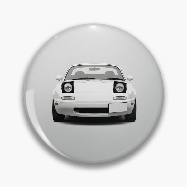 Item preview, White Mazda MX-5 Miata NA Vintage Style Classic JDM Car Art designed and sold by Motorline44.