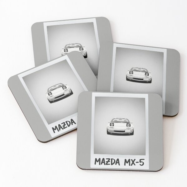 Item preview, White Mazda MX-5 Miata NA Vintage Style Classic JDM Car Art designed and sold by Motorline44.