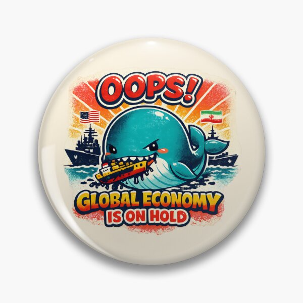Item preview, Global Economy On Hold International Relations Satirical Cartoon designed and sold by SplashTastic.