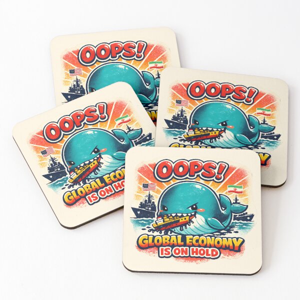Item preview, Global Economy On Hold International Relations Satirical Cartoon designed and sold by SplashTastic.