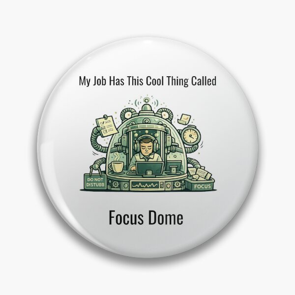 Item preview, Focus Dome – Funny Office Humor Productivity Design designed and sold by SillentDesign.