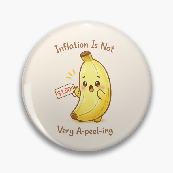 Item preview, Cute Banana Inflation Meme Kawaii Sticker | Funny A-peel-ing Pun Art Pastel Aesthetic designed and sold by PopCulturePixel.