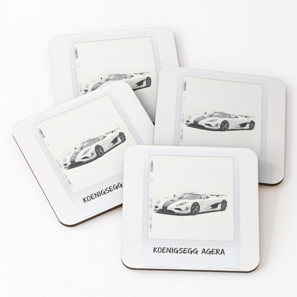 Item preview, Koenigsegg Agera blanco, estilo vintage, hipercoche sueco, arte designed and sold by Motorline44.