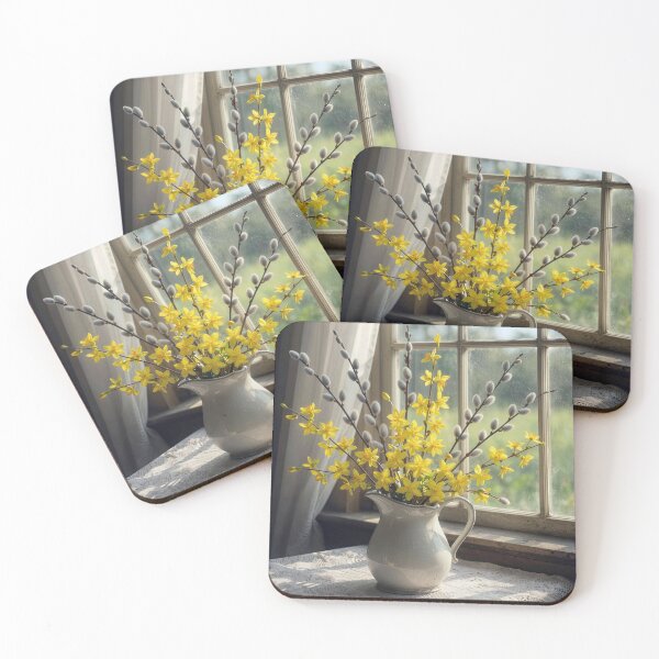 Item preview, Pussy Willow and Spring Forsythia Bouquet designed and sold by Maria Dryfhout.