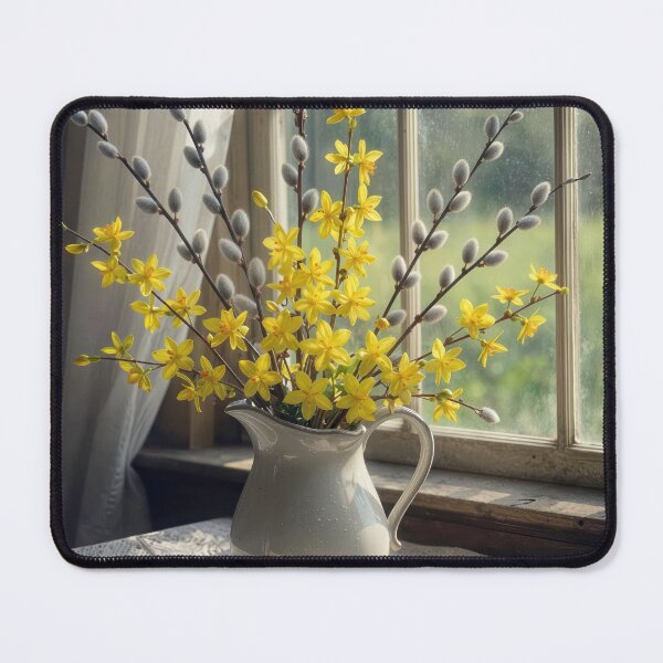 Item preview, Pussy Willow and Spring Forsythia Bouquet designed and sold by Maria Dryfhout.