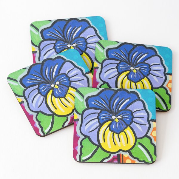 Item preview, Purple/Blue and Yellow Pansy  designed and sold by Rebecca Lyon Art .