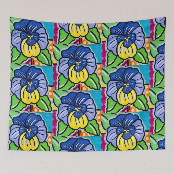 Item preview, Purple/Blue and Yellow Pansy  designed and sold by Rebecca Lyon Art .