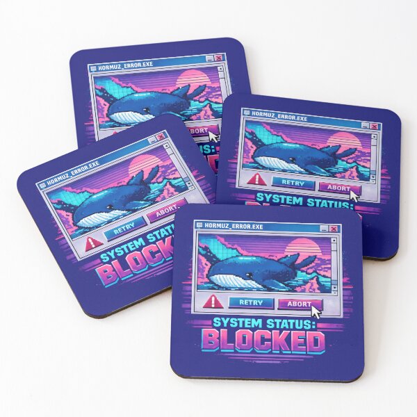 Item preview, System Status Blocked Geopolitical Satire Vaporwave Aesthetic designed and sold by SplashTastic.